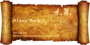 Alexy Margit névjegykártya