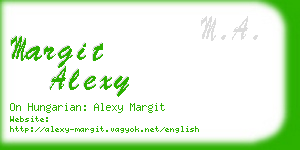 margit alexy business card